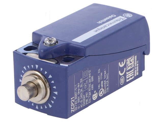 Eindschakelaar; pin Ø07mm; NO + NC; 10A; max.250VAC; max.250VDC Eindschakelaar; pin Ø07mm; NO + NC; 10A; max.250VAC; max.250VDC